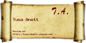 Tusa Anett névjegykártya