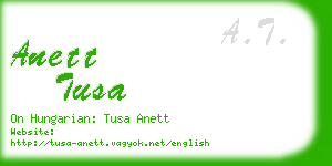 anett tusa business card